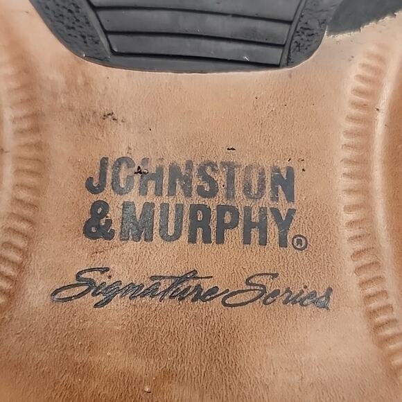 JOHNSTON MURPHY BLACK SHEEPSKIN LEATHER MONKSTRAP DERBYS MENS SIZE 11 - Picture 8 of 16